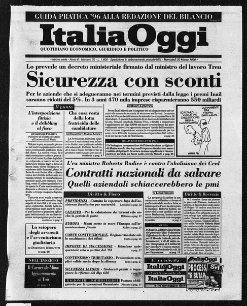 Italia oggi : quotidiano di economia finanza e politica